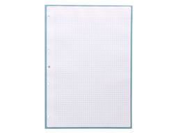 Recambio liderpapel a4 antartik 80 hojas 90g/m2 cuadro 5mm 4 taladros 1 banda con marco color celeste