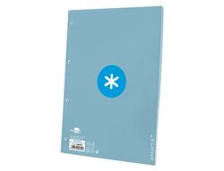 Recambio liderpapel a4 antartik 80 hojas 90g/m2 cuadro 5mm 4 taladros 1 banda con marco color celeste