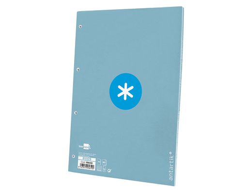 Recambio liderpapel a4 antartik 80 hojas 90g/m2 cuadro 5mm 4 taladros 1 banda con marco color celeste