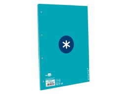 Recambio liderpapel a4 antartik 80 hojas 90g/m2 cuadro 5mm 4 taladros 1 banda con marco color turquesa