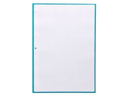 Recambio liderpapel a4 antartik 80 hojas 90g/m2 cuadro 5mm 4 taladros 1 banda con marco color turquesa