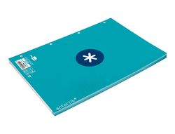 Recambio liderpapel a4 antartik 80 hojas 90g/m2 cuadro 5mm 4 taladros 1 banda con marco color turquesa