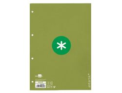 Recambio liderpapel a4 antartik 80 hojas 90g/m2 cuadro 5mm 4 taladros 1 banda con marco color verde
