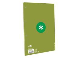 Recambio liderpapel a4 antartik 80 hojas 90g/m2 cuadro 5mm 4 taladros 1 banda con marco color verde