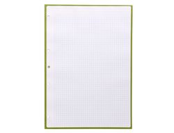 Recambio liderpapel a4 antartik 80 hojas 90g/m2 cuadro 5mm 4 taladros 1 banda con marco color verde