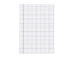 Recambio liderpapel din A5 100 hojas 75 gr cuadro 8mm con margen 6 taladros