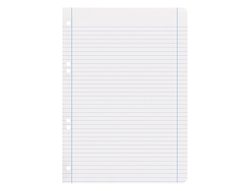Recambio liderpapel din A5 100 hojas 75 gr horizontal con margen 6 taladros