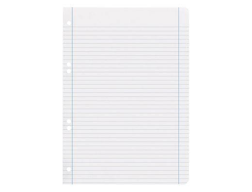 Recambio liderpapel din A5 100 hojas 75 gr horizontal con margen 6 taladros