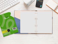 Recambio liderpapel din A5 100 hojas 75 gr liso sin margen 6 taladros