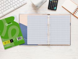 Recambio liderpapel din A5 100 hojas 75 gr milimetrado sin margen 6 taladros