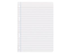 Recambio liderpapel A5 100 hojas 75gr pauta 5 2.5mm con margen 6 taladros