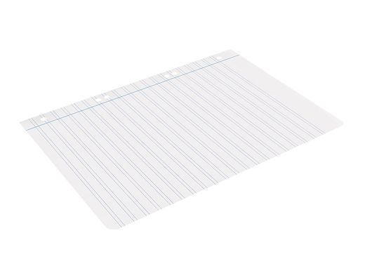 Recambio liderpapel A5 100 hojas 75gr pauta 5 2.5mm con margen 6 taladros