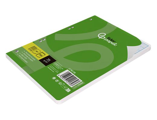 Recambio liderpapel din A5 100 hojas 75gr rayado nş 46 6 taladros