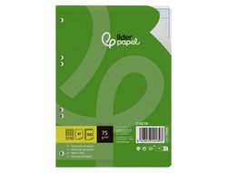 Recambio liderpapel din A5 100 hojas 75gr rayado nş 46 6 taladros
