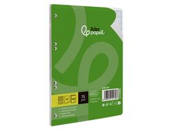 Recambio liderpapel din A5 100 hojas 75gr rayado nş 46 6 taladros