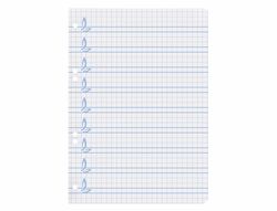 recambio liderpapel cuarto pautaguia 100 hojas 75 g cuadriculado pautado 5 mm con margen 6 taladros