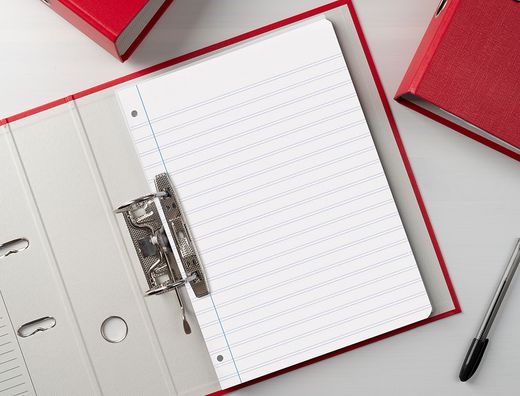 Recambio liderpapel A4 100 hojas 75gr cuadro 8mm con margen 4 taladros