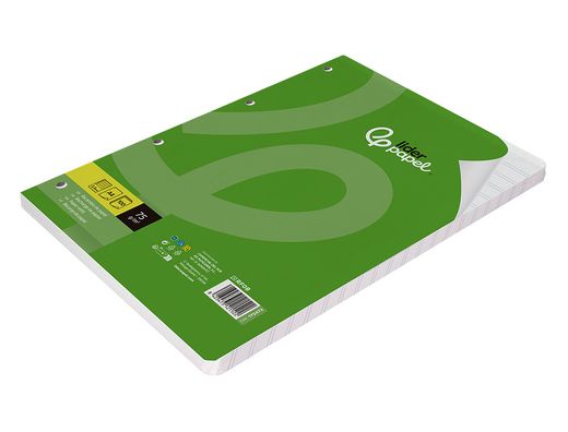 Recambio liderpapel A4 100 hojas 75gr cuadro 8mm con margen 4 taladros