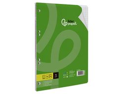 Recambio liderpapel A4 100 hojas 75gr cuadro 8mm con margen 4 taladros