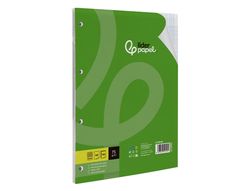 Recambio liderpapel A4 100 hojas 75gr milimetrado 2 mm sin margen 4 taladros