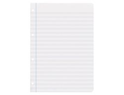 Recambio liderpapel din A4 100 hojas 75 gr pauta 4 3.5mm con margen 4 taladros