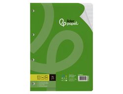 Recambio liderpapel din A4 100 hojas 75 gr pauta 4 3.5mm con margen 4 taladros