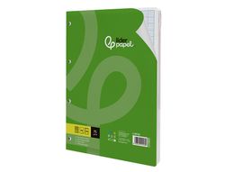 Recambio liderpapel A4 100 hojas 75gr rayado nş46 4 taladros