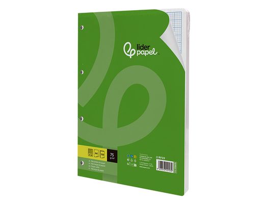 Recambio liderpapel A4 100 hojas 75gr rayado nş46 4 taladros