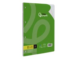 Recambio liderpapel A4 80 hojas 75gr cuadro 4 mm con margen 4 taladros