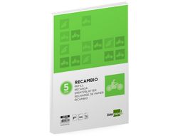 Recambio Liderpapel Folio Pautaguia 100 Hojas 80 G Cuadriculado Pautado 5 mm con Margen 4 Taladros