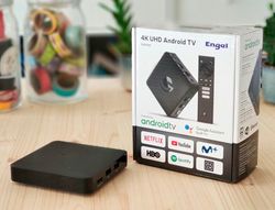 Receptor engel en1015k 4k uhd android 9.0 tv asistente google 8gb micro sd bluetooth wifi hdmi