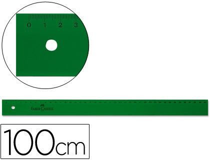 Regla Faber 100 cm Plastico Verde