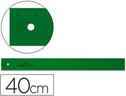 Regla Faber Castell graduada verde 40 cm.