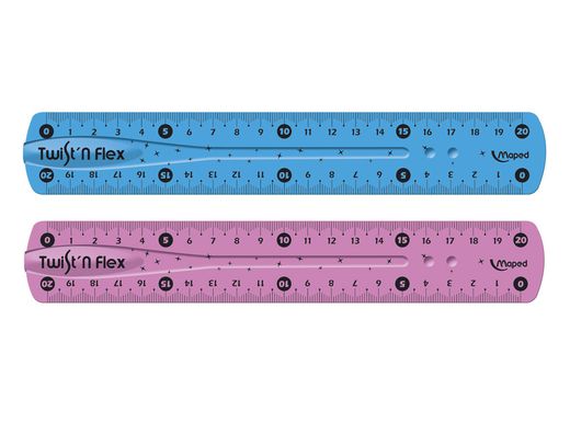 Regla flexible con doble graduación 20 cm. 279210