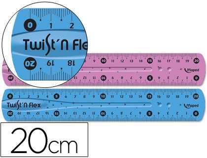 Regla flexible con doble graduación 20 cm. 279210