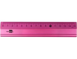 Regla Liderpapel 15 cm Aluminio Colores Surtidos