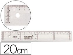 Regla Liderpapel 20 cm Plastico Cristal