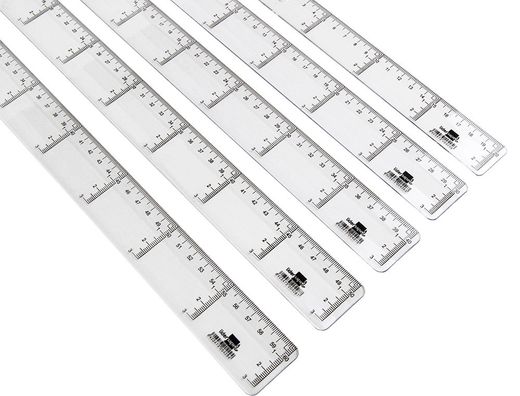 Regla Liderpapel 30 cm Plastico Cristal