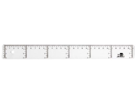 Regla Liderpapel 30 cm Plastico Cristal