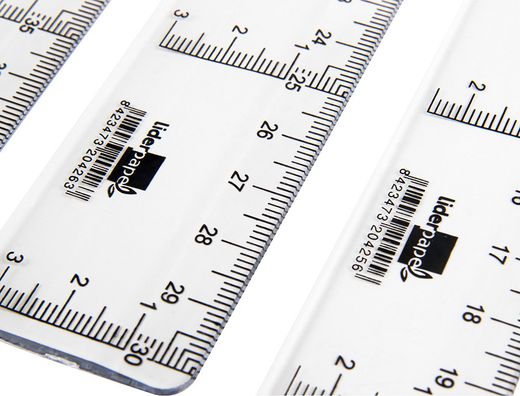 Regla Liderpapel 30 cm Plastico Cristal