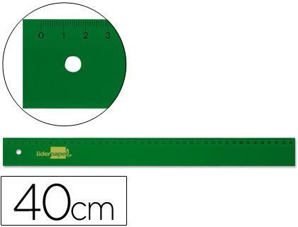 Regla Liderpapel 40 cm Acrilico Verde