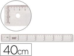 Regla Liderpapel 40 cm Plastico Cristal