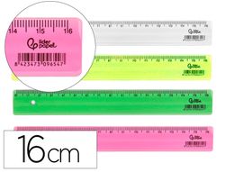 Regla liderpapel plastico 16 cm cubilete con 100 unidades colores surtidos
