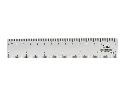 Regla liderpapel plastico cristal 15 cm