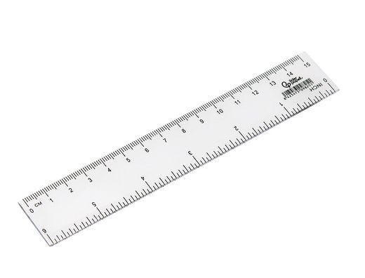 Regla liderpapel plastico cristal 15 cm