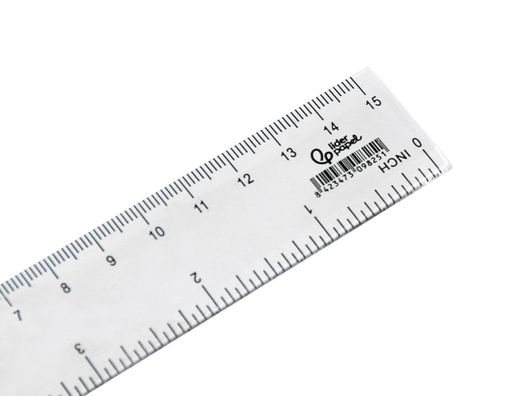 Regla liderpapel plastico cristal 15 cm