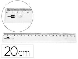 Regla liderpapel plastico irrompible transparente 20 cm