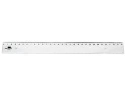 Regla liderpapel plastico irrompible transparente 30 cm