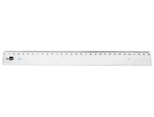 Regla liderpapel plastico irrompible transparente 30 cm