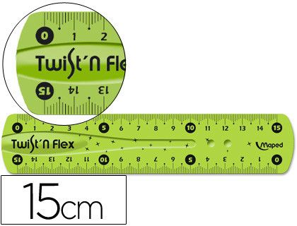 Regla Maped flexible 15 cm colores aleatorios
